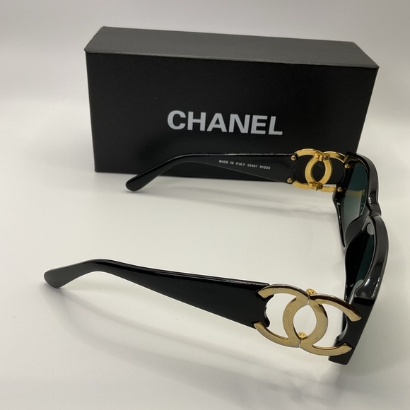 CHANEL Black and Gold Classic Sunglasses main image 8